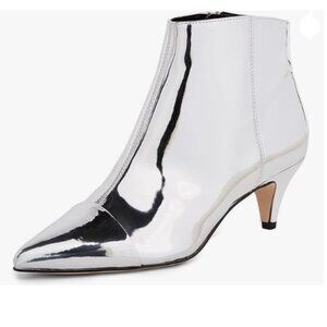 XYD Silver Ankle Boots
